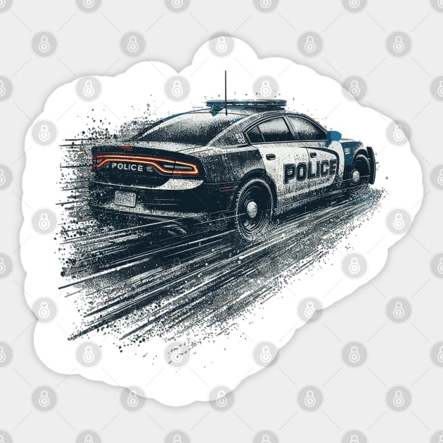 Police car Sticker by Vehicles-Art